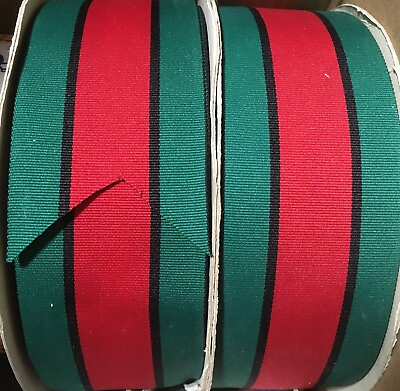 #ad Gucci Inspired Red amp; Green Grosgrain Ribbon 2 1 4quot; USA 5 Yards RB105