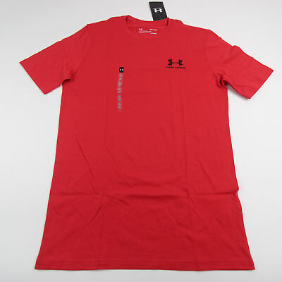 #ad Under Armour HeatGear Short Sleeve Shirt Men#x27;s Red New with Tags