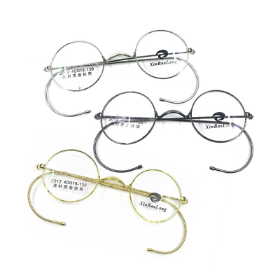 #ad Rimmed Eyeglass Frames Spectacles Slim Wire Round Vintage Rx Mens Glasses G309
