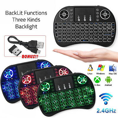 #ad Wireless Mini Keyboard Remote Control Touchpad Smart TV Android TV Box PC 2.4GHz