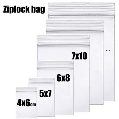 #ad HEAVY DUTY 4 Mil Clear Zip Seal Bags Reclosable Top Lock Plastic Jewelry 4Mil