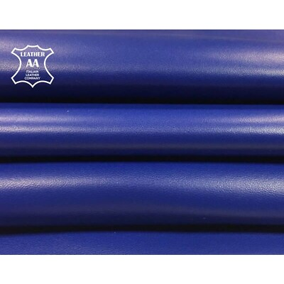 #ad Bright BLUE Leather Fabric 4 5 sqft Sheepskin Hides MONACO BLUE 686 2.25oz 0.9mm