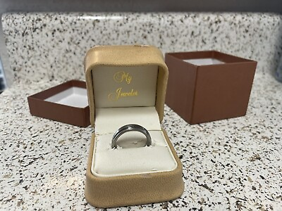 #ad Titanium Ring Size 10 My Jeweler $585 Retail Mens Diamond .07ct hardly Used