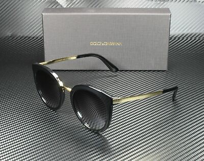 #ad DOLCE amp; GABBANA DG4268 501 8G Black Round Women#x27;s 52 mm Sunglasses