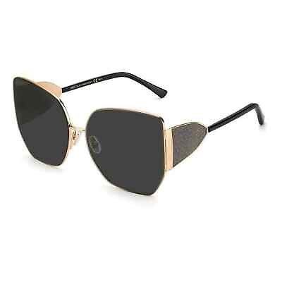#ad Jimmy Choo River S RHL IR Black Gold Women Sunglasses Cat Eye Authentic