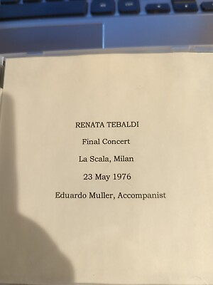 #ad Live Opera Recording CD 715 1976 Tebaldi La Scala Mila Last Concert Ever