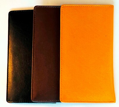#ad Standard size quality Nappa Leather Eyeglass Glasses slip case Various
