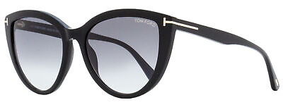 #ad Tom Ford Cat Eye Sunglasses TF915 Isabella 02 01B Black 56mm FT0915