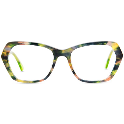 #ad Acetate Glasses for Women Girls Hard Plastic Frame Eyeglass Spring Hinges Purple