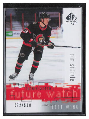 #ad Tim Stutzle 2020 21 SP Authentic Future Watch 500 #RFW 3 Ottawa Senators