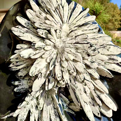#ad 110LB Natural chrysanthemum stone quartz carving aura healing gift