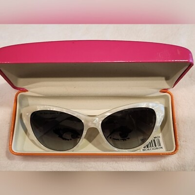 #ad Kate Spade New York Pretty White Tortoise Shell DELIA Sunglasses amp; Original Case