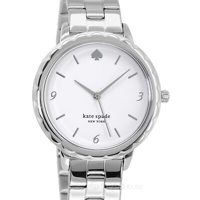 #ad Kate Spade New York Womens Morningside Watch White Dial Stainless Steel Band