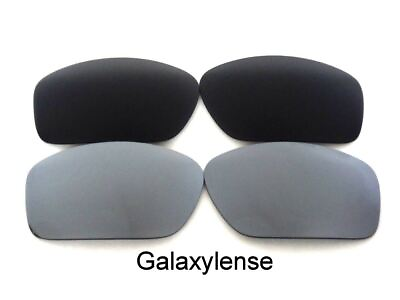 #ad Galaxy Replacement Lenses For Oakley Valve OO9236 Sunglasses Black Titanium