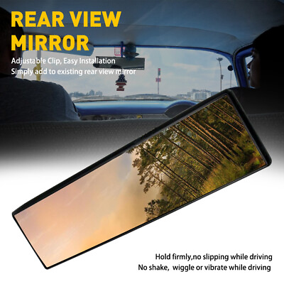 #ad Universal Quality Convex Wide 300MM Interior Clip On View Rear Mirror Clear