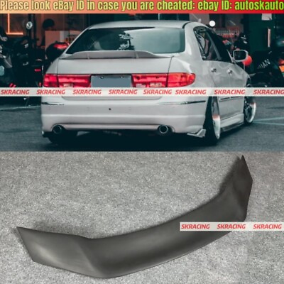 #ad Black Unpainted Rear Trunk Spoiler Wing For 7th 2003 2007 Honda Accord 4DR Sedan