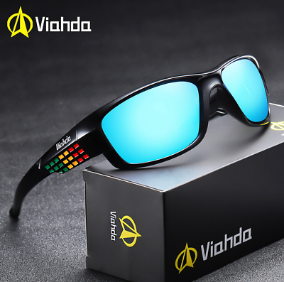 #ad VIAHDA Polarized Sunglasses For Men Outdoor Driving Fishing Riding UV400 Glasses