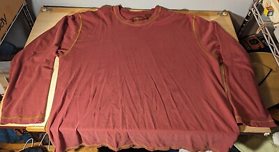 #ad Orvis Shirt Adult Extra Large XL Red Long Sleeve Outdoors Casual Mens Used