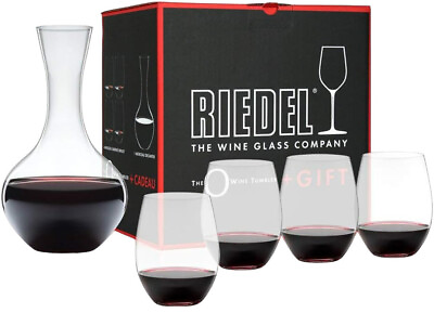 #ad RIEDEL O Wine Tumbler Cabernet Merlot Gift 4 Cabernet Glasses Decanter