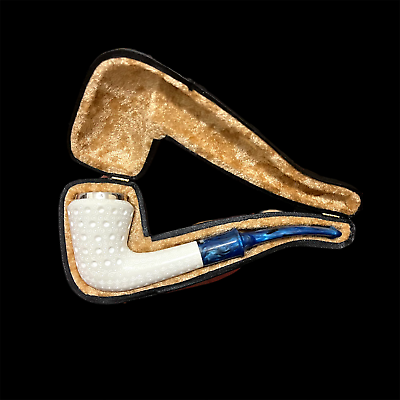 #ad Block Meerschaum Pipe 925 silver smoking tobacco pipe with w case MD 361