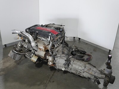 #ad 99 00 01 02 Nissan Silvia S15 Engine 2.0L Turbo Motor 6 Speed Manual JDM SR20DET