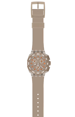 #ad Swatch Original Wrist Watch Beige Hero SUIT400 Style 555470 New