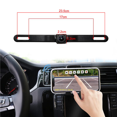 #ad 170° WiFi Wireless Car License Plate Frame Backup Rear View Night Vision Camera $28.19