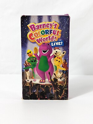 #ad Barney#x27;s Colorful World Live VHS 2004 RARE Purple
