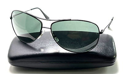 #ad Ray Ban RB 3293 006 71 Black Metal Plastic Aviator Sunglasses