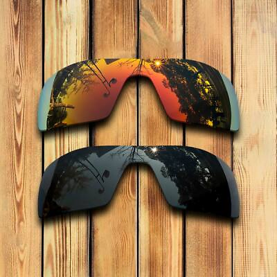 #ad Blaze Redamp;Stealth Black Polarized Replacement Lenses for Oakley Oil Rig Sunglass