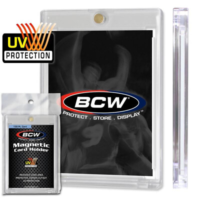 #ad #ad 1 Box of 14 BCW Brand 130pt Magnetic One Touch Thicker Card Holders 130 pt.