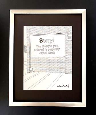 #ad BANKSY SIGNED quot; LIFESTYLE OUT OF STOCK quot; PRINT NEW FRAME BUY IT NOW