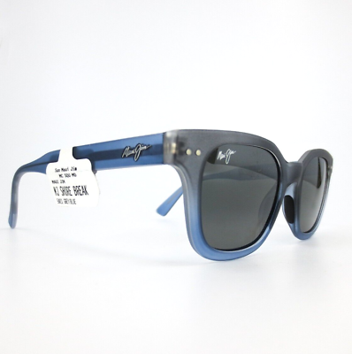 #ad Maui Jim Shore Break MJ822 06M Sunglasses Matte blue italy grey lens