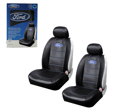 #ad Brand New Ford Elite Style Car Truck Synthetic Leather 2 Front Seat Covers Set $48.98