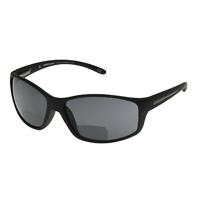 #ad NEW Foster Grant Federal Black Bifocal Sunglasses SunReaders