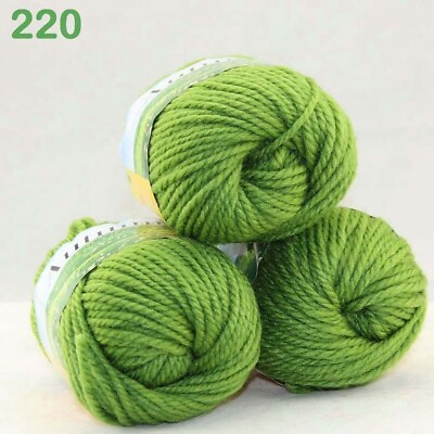 #ad AIPYARN Sale 3BallsX50g Chunky Warm Wool Velvet Rug Shawl Hand Knitting Yarn 220
