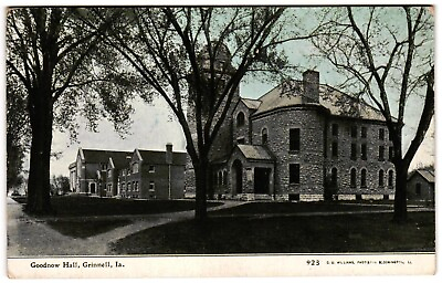 #ad Goodnow Hall Grinnell College Oldest Building on Campus c1900 IA Posted Postcard