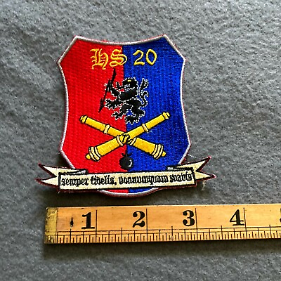 #ad HS 20 Semper Fidelis Lion 72 Shield Crest Emblem Patch D0
