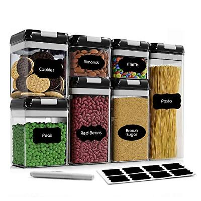 #ad Storage Container Piece Food Kitchen Pack Cook Set 7 Piece Pantry Organization