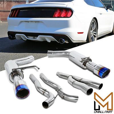 #ad NEW Catback Exhaust Fits 2015 2021 Ford Mustang 2.3L EcoBoost Burnt Tip Kit US