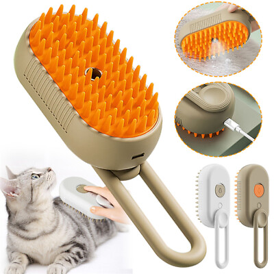 #ad Cat and dog Steam Brush 3 In 1 Electric Spray pet Hair Brushes