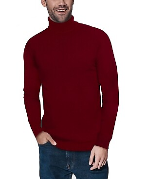 #ad X Ray Mens Turtleneck Pullover Sweater Scarlet Red XL
