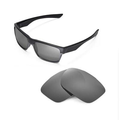 #ad New Walleva Polarized Titanium Replacement Lenses For Oakley TwoFace Sunglasses