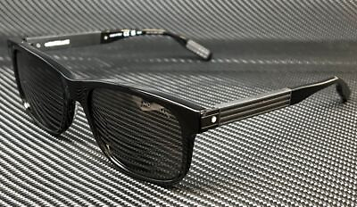 #ad MONT BLANC MB0163S 001 Black Grey Men#x27;s 56 mm Large Sunglasses
