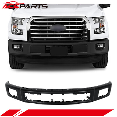 #ad Complete Front Bumper Face Bar Fog Light Holes Steel For 15 17 Ford F150 Pickup