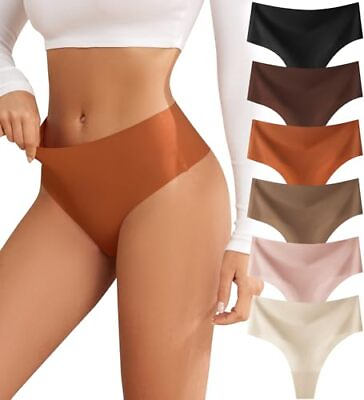 #ad Thongs for Womens High Waisted Seamless for Women Underwear Medium 6 Packs