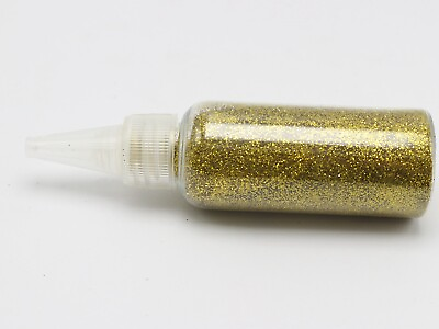 #ad 50ml Golden Nail Art Glitter Powder Dust with Squeeze Bottle Nail Art Tip UV Gel