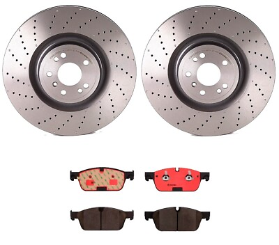 #ad Brembo Front Brake Kit Ceramic Pad Set and 375mm Disc Rotors For Mercedes Benz $242.95