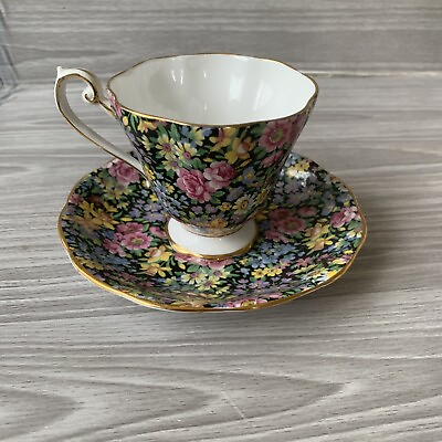 #ad Royal Standard Tea Cup and Saucer roses flowers Bone China England $22.49