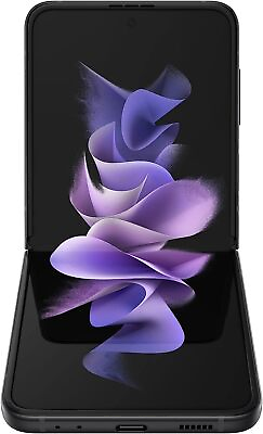 #ad Samsung Galaxy Z Flip 3 5G SM F711U T Mobile Only 128GB Phantom Black Good
